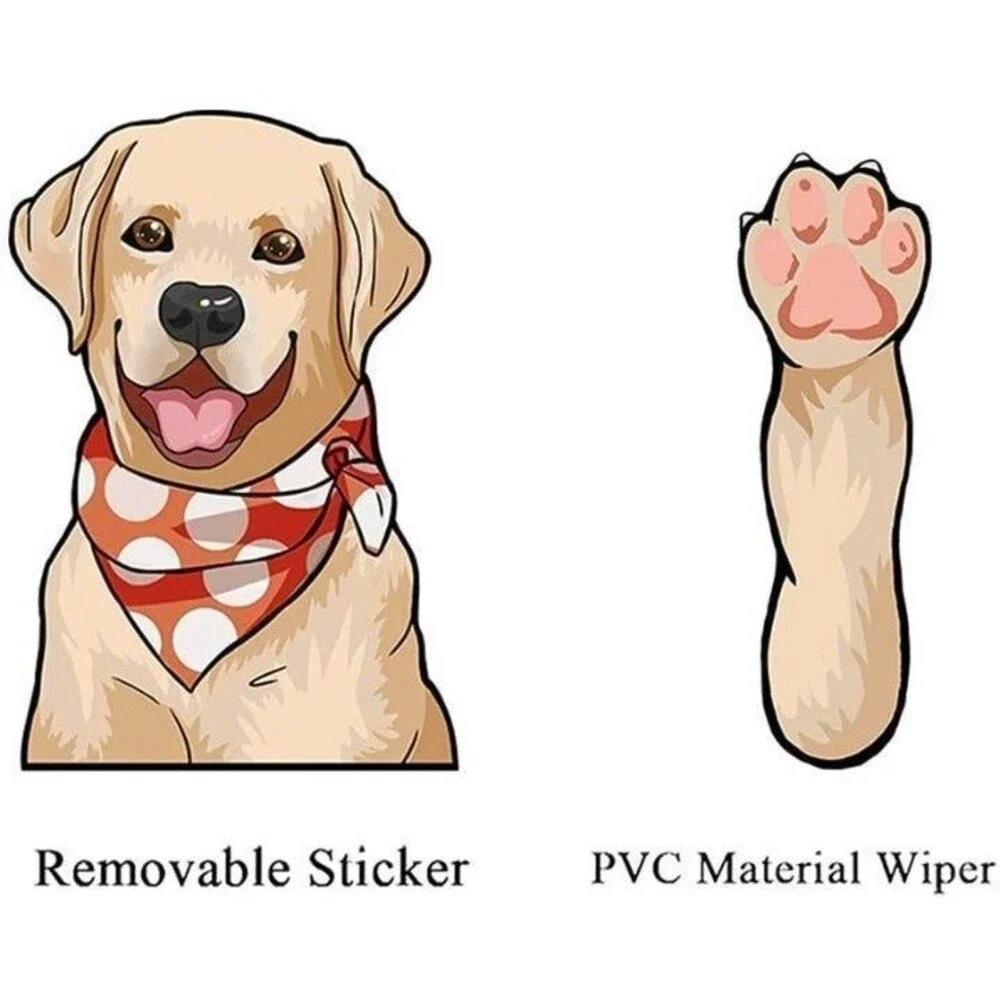 Dog Waving Arm Decal Birthday Gift Present Labrador Holiday Rare Child Doggie